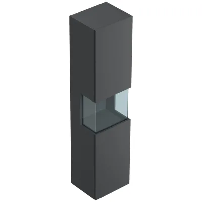 Mid.you Hochschrank Weiß Hochglanz 35.2x150x30 cm