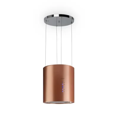 Barett Inselabzugshaube Ø35cm Umluft 522 m³/h LED Aktivkohlefilter
