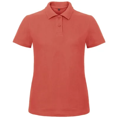 B&C Piqué Poloshirt Damen 01.ID10 Gr. 2XL pixel coral