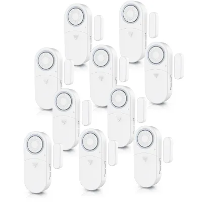 Bearware 10x Fensteralarm 120 dB, Tür- & Fenster-Sensor, Einbruchschutz, Alarmanlage, mit Batterien