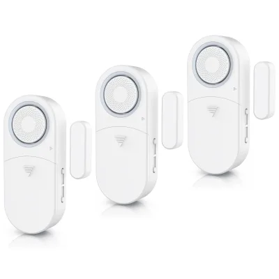 Bearware 3x Fensteralarm 120 dB, Tür- & Fenster-Sensor, Einbruchschutz, Alarmanlage, mit Batterien