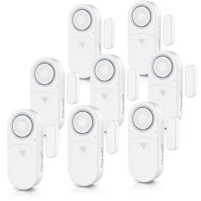 Bearware 8x Fensteralarm 120 dB, Tür- & Fenster-Sensor, Einbruchschutz, Alarmanlage, mit Batterien