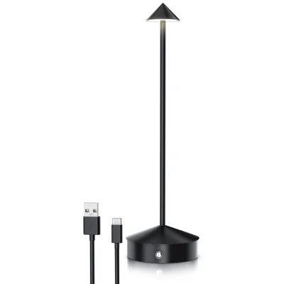 Bearware LED Tischleuchte kabellos, stufenlos dimmbar, 3 Lichtfarben, Akku 3600 mAh, Touch, Dimmfunktion, Ein-/Ausschalter, Farbwechsel