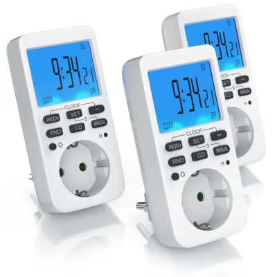 BEARWARE Zeitschaltuhr programmierbar mit LCD Display Steckdosen Timer / max 3680W