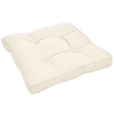 Beautissu Loungekissen Natur 70x10x70 cm