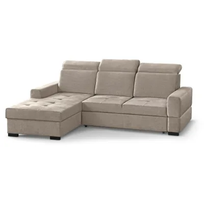Beautysofa Eckschlafsofa Hellbraun 245x185 cm