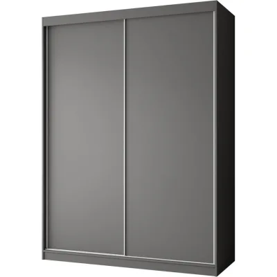 Beautysofa Schwebetürenschrank Graphit 150x216x61 cm