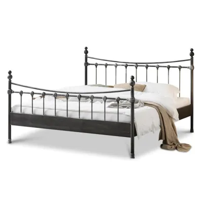 BED BOX Metallbett Schwarz 160x220 cm