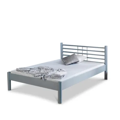 BED BOX Metallbett Silber 140x200 cm
