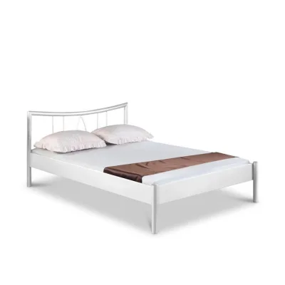 BED BOX Metallbett Weiß 140x220 cm