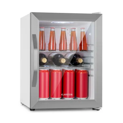 Beersafe M Crystal White Kühlschrank 33 Ltr 2 Böden Glastür Edelstahl