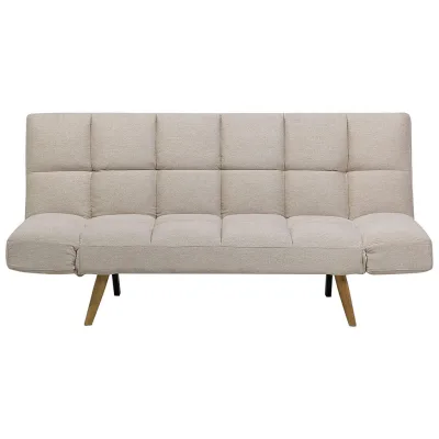 Beliani 3-Sitzer-Schlafsofa Beige 182x79x79 cm