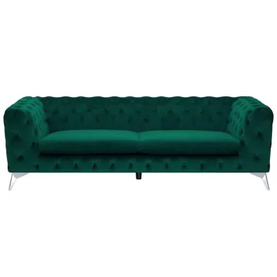 Beliani 3-Sitzer-Sofa Hellgrün 224x70x85 cm