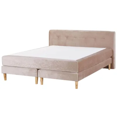 Beliani Boxspringbett Pink 180x200 cm
