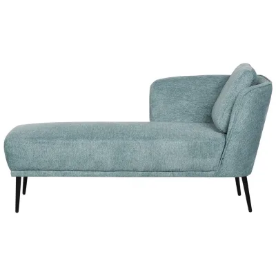 Beliani Chaiselongue Blau, Schwarz 148x70x64 cm