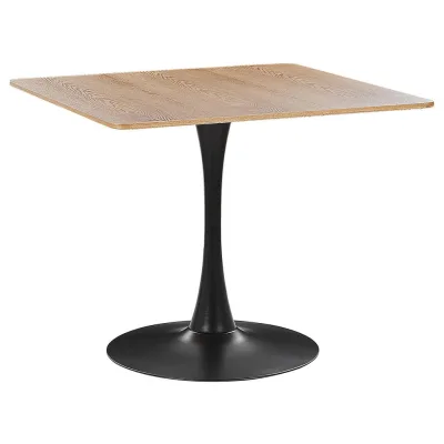 Beliani Esstisch Hellbraun 90x74x90 cm
