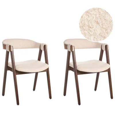 Beliani Esszimmerstuhl Beige 55x75x57 cm