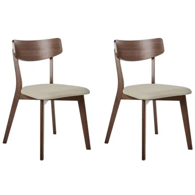 Beliani Esszimmerstuhl Braun, Beige 51x77x49 cm
