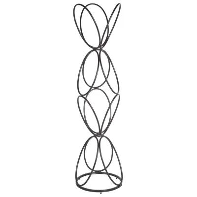 Beliani Garderobenständer Schwarz 42x160x42 cm