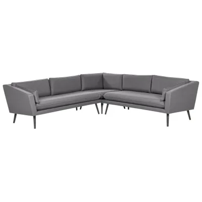 Beliani Garten-Ecksofa Grau 243x70x243 cm