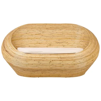 Beliani Gartensofa Natur, Beige 180x88x110 cm