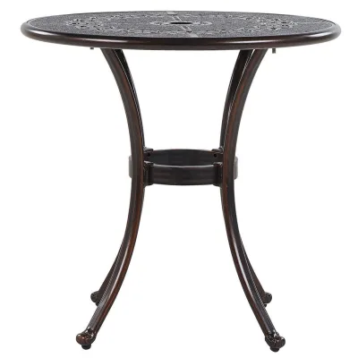 Beliani Gartentisch Braun 65x61x65 cm