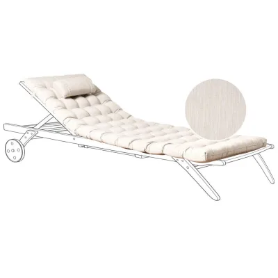 Beliani Liegenauflage Beige 192x5x56 cm