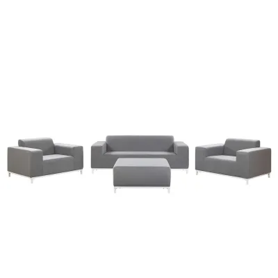 Beliani Lounge Grau, Schwarz