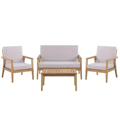 Beliani Lounge Hellbraun, Grau