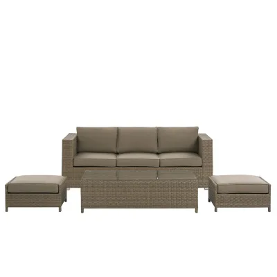 Beliani Lounge-Set Braun