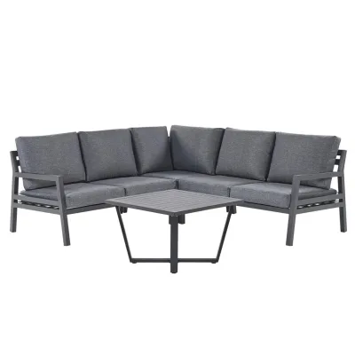 Beliani Lounge-Set Schwarz