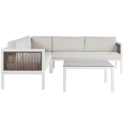 Beliani Lounge Weiß
