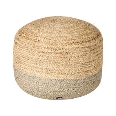 Beliani Pouf Natur, Taupe 50x40x50 cm
