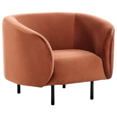 Beliani Sessel Orange, Schwarz 105x79x70 cm