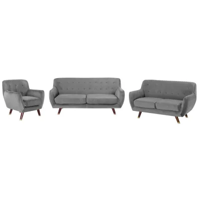 Beliani Sofa-Set Grau 188x84x85 cm