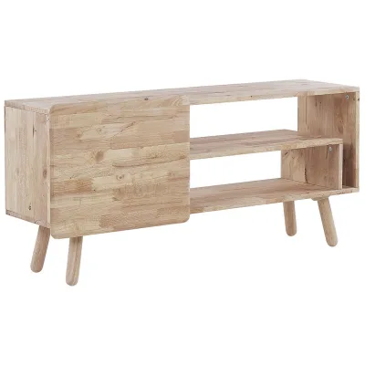 Beliani Tv-Möbel Hellbraun 130x59x36 cm
