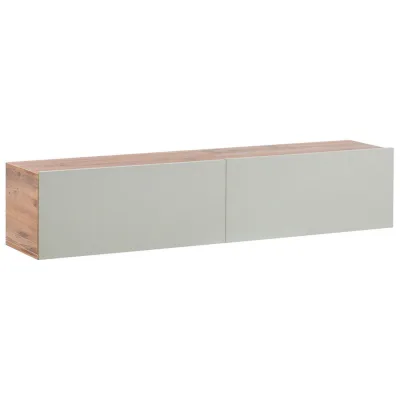 Beliani Wandmontierter-Tv-Schrank Grün, Braun 140x30x32 cm