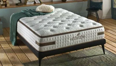 Bellona Luxus Kollagen Linen Matratze – 34 cm hoch, beidseitig nutzbar, Komfort-Pocket-Federkern H3 bis 120 kg