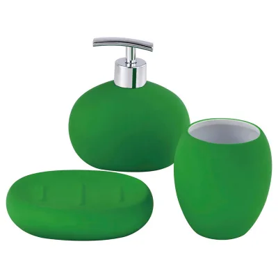 Benetton Bad-Accessoire-Set Grün, Silber 14.5x22.1x11 cm