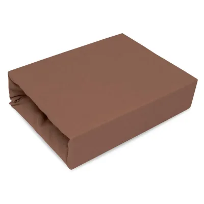 Best For Home Spannbettlaken Dunkelbraun 80x180 cm