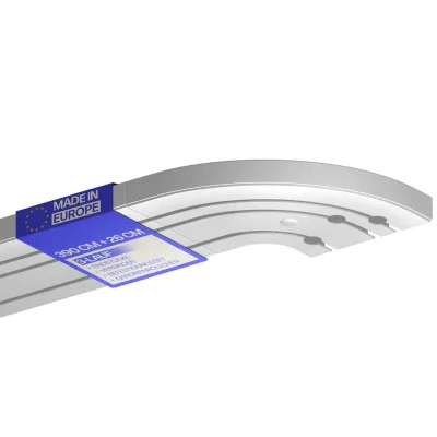 Bestlivings Gardinenschiene Weiß 10x1.8x390 cm