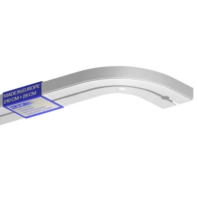 Bestlivings Gardinenschiene Weiß 6x1.8x210 cm