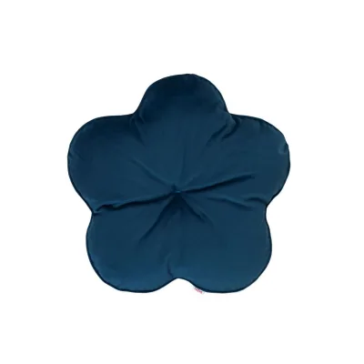 beties Heimtextil Kissen-Blume Blau, Dunkelblau