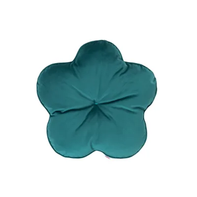 beties Heimtextil Kissen-Blume Petrol