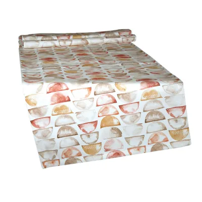 beties Heimtextil Tischläufer Weiß, Taupe, Braun, Currygelb, Orange 40x150 cm