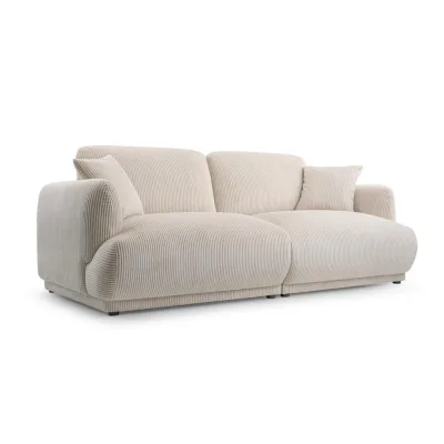 Bettso 2-Sitzer-Sofa Creme 206x83x102 cm