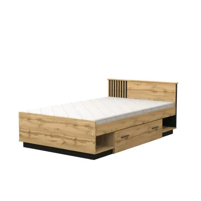 Bettso Bett Braun, Schwarz 120x200 cm