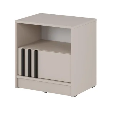 Bettso Nachttisch Kaschmir, Schwarz 51x52x38 cm