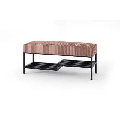Bettso Sitzbank Rosa, Schwarz 100x45x35 cm