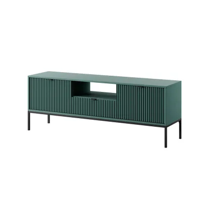 Bettso Tv-Schrank Grün, Schwarz 154x56x39 cm